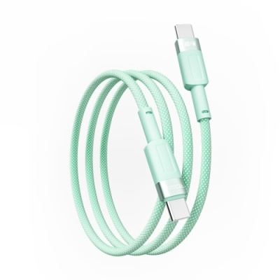 кабель ridea rc-cp43 colorpro type-c - type-c 60w 1.2m (зелений) 