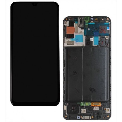 дисплей для samsung a505 galaxy a50, чорний, з рамкою (oled)