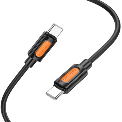 кабель borofone bx114 silicone type-c - type-c 60w/1m (чорний) 