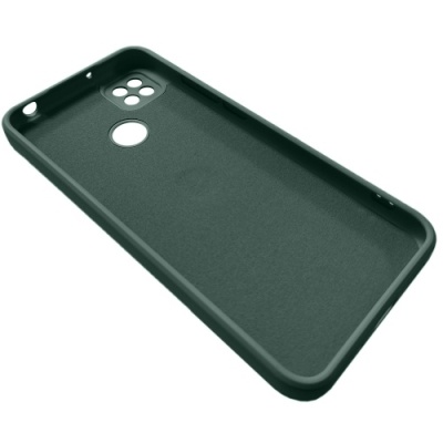 Купить силіконовий чохол soft silicone casevsmagnet ring для xiaomi redmi 9c/10a - dark green онлайн
