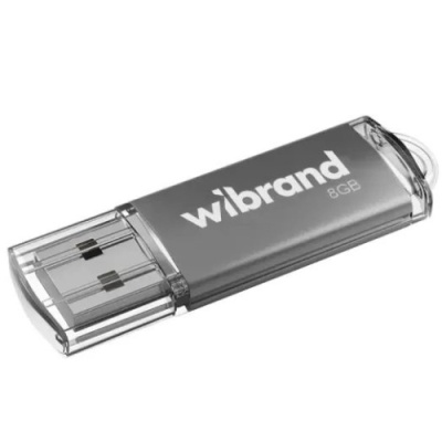 usb флеш-накопичувач wibrand 8gb cougar (срібло) 