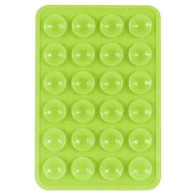 Купить силіконова тримач-присоска телефону sticker side silicone (3m килимок липучка) (салатовий) онлайн