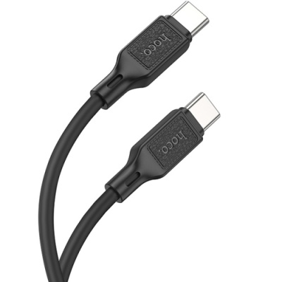 кабель hoco x90 cool silicone (pd) type-c - type-c 60w 3a/1m (чорний) 