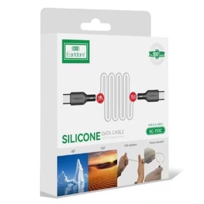 кабель earldom ec-153c-c soft silicone type-c - type-c 3a/1m (білий) 