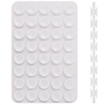 Купить силіконова тримач-присоска двостороння для телефону double side silicone (100*64мм) (білий) онлайн