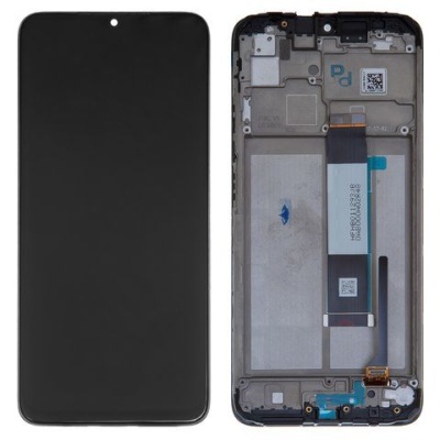 дисплей для xiaomi redmi 9t/poco m3 з чорним тачскріном з рамкою (original prc)