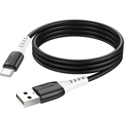 кабель hoco x82 silicone usb - type-c 3a/1m (чорний) 