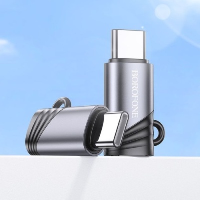 перехідник borofone bv20 type-c (male) - lightning (female) (чорний) 