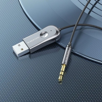 Bluetooth аудіо ресівер Borofone BC44 (Сірий)