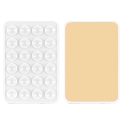 Купить силіконова тримач-присоска телефону sticker side silicone (3m килимок липучка) (білий) онлайн