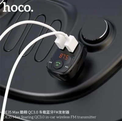 FM Модулятор Hoco DE35 Max (Чорний)