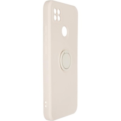 Купить силіконовий чохол soft silicone casevsmagnet ring для xiaomi redmi 9c/10a - ivory white онлайн