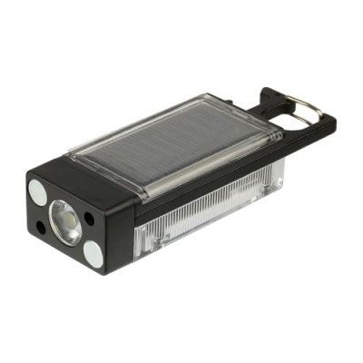led ліхтарик акумуляторний s030-5 з додатковим бічним підсвічуванням 500 mah, магнітним кріпленням та сонячною панеллю black 