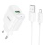 Мережевий Зарядний Пристрій Hoco C140A 1USB/18W/QC3.0 + (USB - MicroUSB) (Білий) мережевий зарядний пристрій hoco c140a 1usb/18w/qc3.0 + (usb - microusb) (білий)