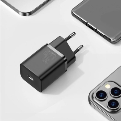мережевий зарядний пристрій baseus super si (ccsup-b01) 1type-c/20w/pd (чорний) 
