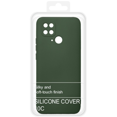 Купить силіконовий чохол soft silicone case для xiaomi redmi 10c (темно-зелений) онлайн