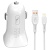Автомобільний Зарядний Пристрій SkyDolphin SZ08L 2USB/2.4A + (USB - Lightning) (Білий)