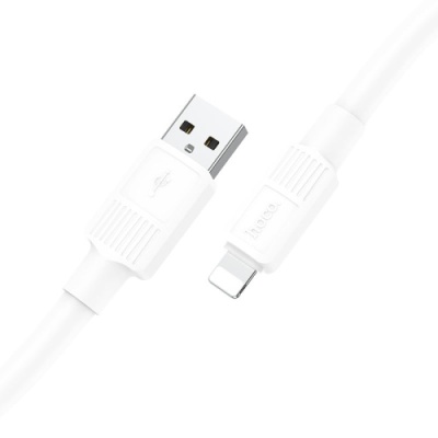 кабель hoco x84 solid usb - lightning 2.4a/1m (білий) 