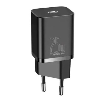 мережевий зарядний пристрій baseus super si (ccsp020101) 1type-c/25w/pd (чорний) 