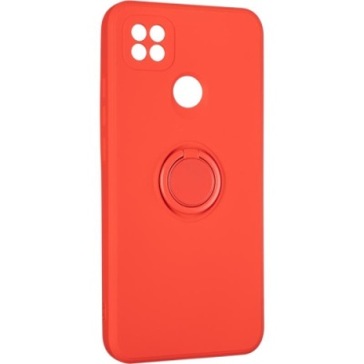 Купить силіконовий чохол soft silicone casevsmagnet ring для xiaomi redmi 9c/10a - red онлайн