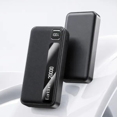 додаткова батарея power bank earldom et-pd57 20000mah 2usb/type-c (чорний) 