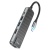 USB HUB Hoco HB23 Type-C to (HDMI+USB3.0+USB2.0+RJ45+PD) (Сiрий) usb hub hoco hb23 type-c to (hdmi+usb3.0+usb2.0+rj45+pd) (сiрий)