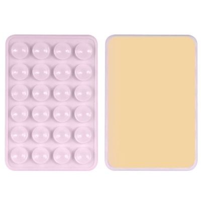 Купить силіконова тримач-присоска телефону sticker side silicone (3m килимок липучка) (пудровий) онлайн