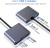 usb hub адаптер xo hub001 type-c pd / usb 3.0 / hdmi / vga 