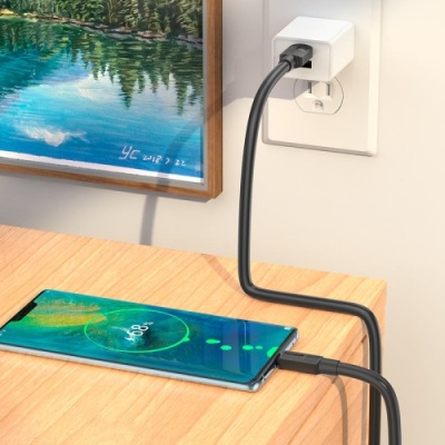 кабель hoco x84 solid usb - type-c 3a/1m (чорний) 