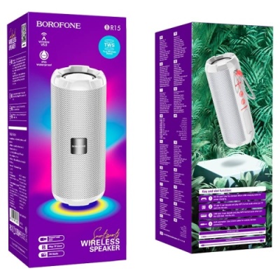 портативна колонка borofone br15 (сiрий) 