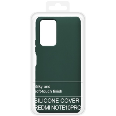 Купить силіконовий чохол soft silicone case для xiaomi redmi note 10 pro (темно-зелений) онлайн