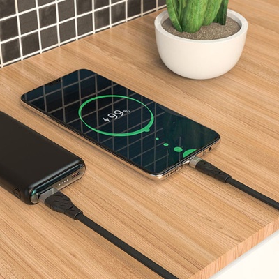 кабель hoco x53 silicone usb - type-c 3.0a/1m (чорний) 
