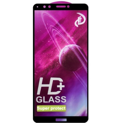 захисне скло glass full glue space для huawei y7 prime 2018/enjoy 8 (чорний) 
