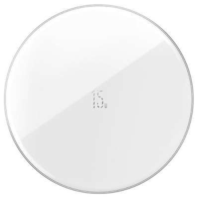 безпровідний зарядний пристрій baseus simple updated 15w (wxjk-b02) (білий) 