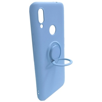Купить силіконовий чохол soft silicone casevsmagnet ring для xiaomi redmi 7 - light purple онлайн