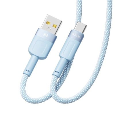 кабель ridea rc-cp43 colorpro usb - type-c 3a 1.2m (блакитний) 