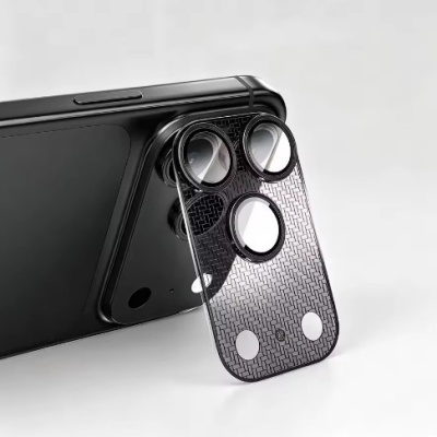 захисне скло для apple на камеру iphone 18 pro max/ 17 pro max комплект з ar+af покриттям в упаковці (black) 