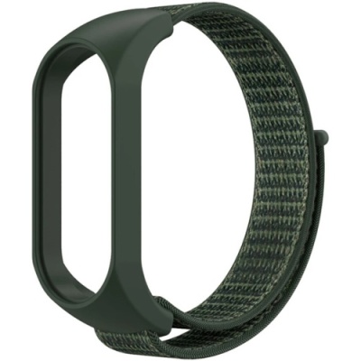 ремінець для xiaomi mi band 3/4/5/6 nylon (оливковий) 