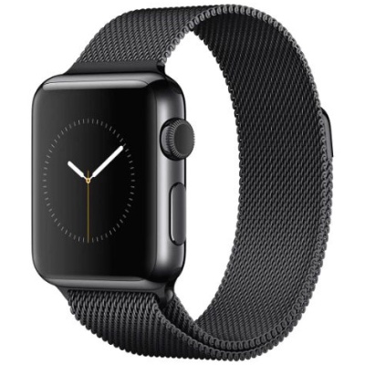 ремінець для apple watch milanese loop 42/44/45/49 mm (чорний) 