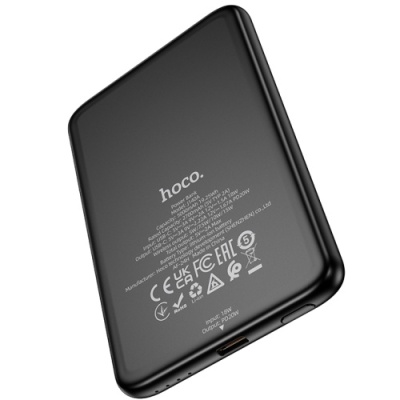 додаткова батарея power bank hoco j140a tony pd20w ultra-thin magnetic power bank 5000mah (чорний) 