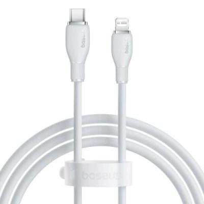 кабель baseus pudding series fast charging cable type-c - lightning 20w/1.2m (p10355701221-00) (white) 