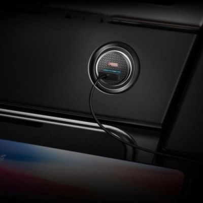 Автомобільний Зарядний Пристрій Baseus Circular Plastic A PPS (CCALL-YS01) 1USB/30W/QC4.0 + 1Type-C/30W/PD (Black)