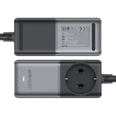 мережевий подовжувач acefast z2 pd75w (2usb/3 type-c/1xsocket) 1.5 м (чорно-сірий) 