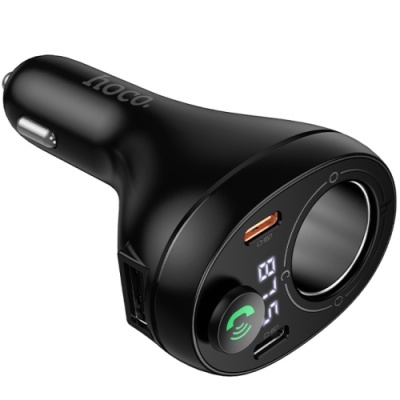FM Модулятор Hoco E88 (2Type-C/PD35W+QC3.0) + прикурювач (Чорний)