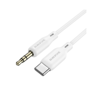 кабель aux borofone bl18 3.5mm(male) - type-c(male) 1m (білий) 