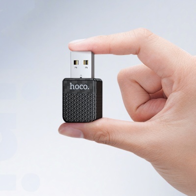 Адаптер бездротовий автомобільний Hoco HU3 CarPlay USB/ Type-C (чорний)