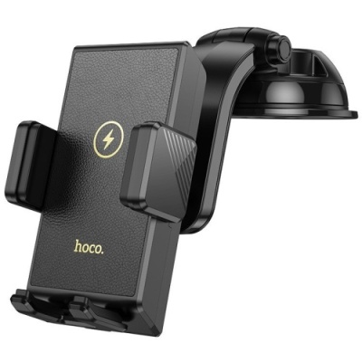 Автотримач Hoco HW22 з безпровідним зарядним пристроєм (Чорний)