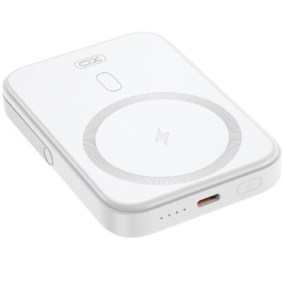 додаткова батарея power bank xo pr242 magnetic 15w wireless charging+pd20w 5000mah (білий) 