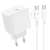 мережевий зарядний пристрій borofone bas13a charger set 1type-c/20w/pd + (type-c - type-c) (білий) 