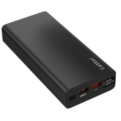додаткова батарея power bank earldom et-pd22 20000 mah metall alloy pd20w+qc3.0 22.5w (чорний) 